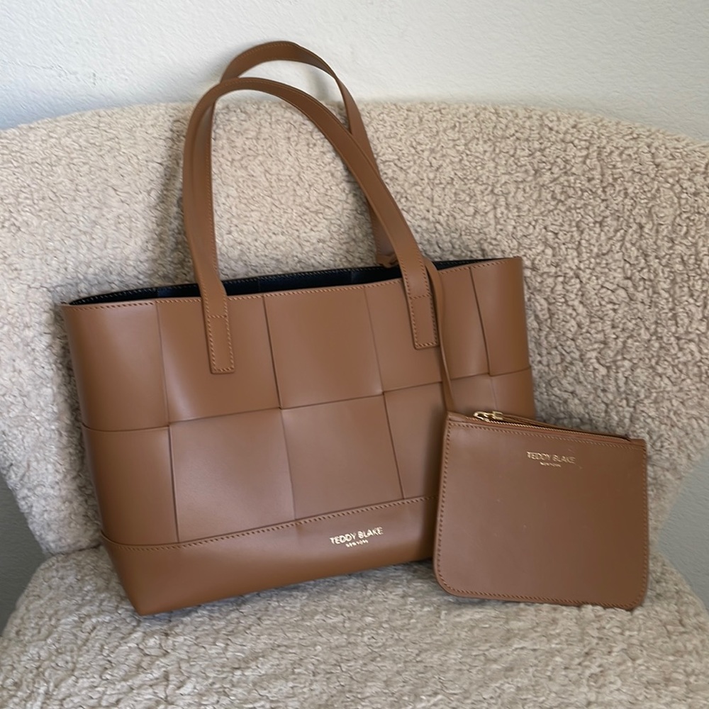 TEDDY BLAKE Alice Intrecciato Media - Camel Bag